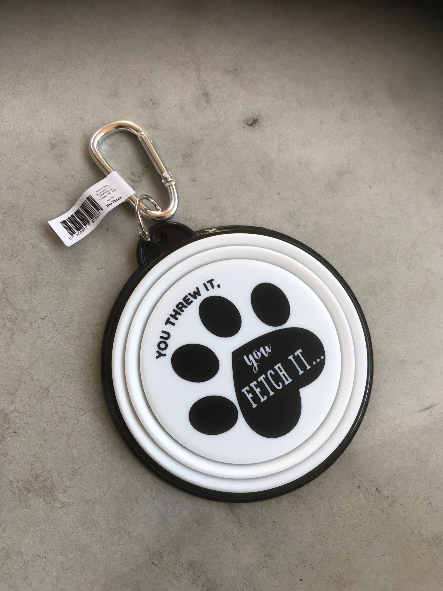 You Threw It, You Fetch It Travel Pet Bowl